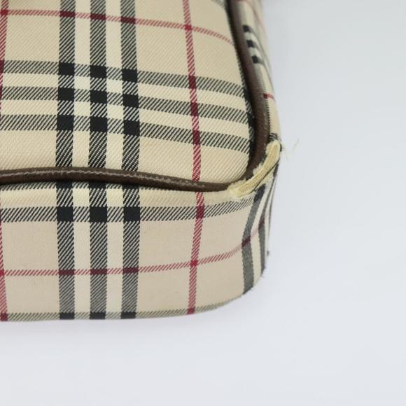 BURBERRY Nova Check Shoulder Bag Canvas Beige Silver Auth ep9111 - Picture 15 of 16
